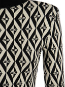 Elisabetta Franchi Rhombus Patterned Knit Minidress
