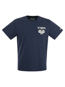 Mc2 Saint Barth Cotton T Shirt With St Barth Print
