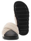 Fabiana Filippi Sandal With Merino Wool Bands