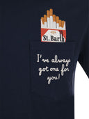 Mc2 Saint Barth Cigarette T Shirt With Embroidery On Pocket