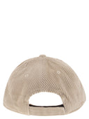 Mc2 Saint Barth Corduroy Baseball Cap With Embroidery