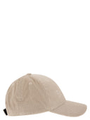 Mc2 Saint Barth Corduroy Baseball Cap With Embroidery