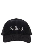 Mc2 Saint Barth Corduroy Baseball Cap With Embroidery