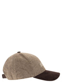 MC2 Saint Barth Baseball Cap in tessuto a spina di pesce con ricamo