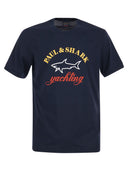Paul & Shark Cotton T -Shirt mit bedrucktem Logo
