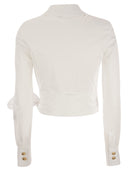 Elisabetta Franchi Cotton Shirt With Sash
