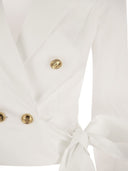 Elisabetta Franchi Cotton Shirt With Sash