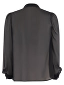 Elisabetta Franchi Viscose Shirt With Velvet Plastron