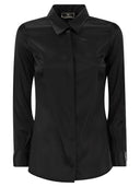 Elisabetta Franchi Straight Silk Satin Shirt