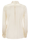 Elisabetta Franchi Straight Silk Satin Shirt