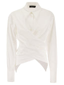 Fabiana Filippi Cropped Shirt In Cotton Poplin