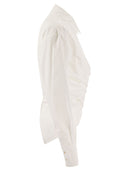 Fabiana Filippi Cropped Shirt In Cotton Poplin