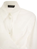 Fabiana Filippi Cropped Shirt In Cotton Poplin