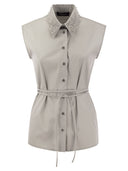 Fabiana Filippi Sleeveless Shirt With Belt