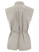 Fabiana Filippi Sleeveless Shirt With Belt