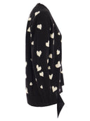 Marni Long Wool Cardigan con mazzo di cuori