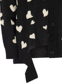 Marni Long Wool Cardigan con mazzo di cuori