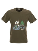 Woolrich Pure Cotton T Shirt With Illustration