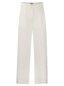 Pantaloni a pieghe di cotone di Woolrich