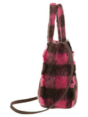 MC2 Saint Barth Wooly Colette Handbag con flecos y patrón de verificación
