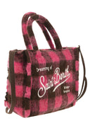 MC2 Saint Barth Wooly Colette Handbag con flecos y patrón de verificación