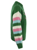 Mc2 Saint Barth Brushed Crew Neck Jumper With Lettering