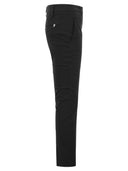 Dondup Perfect Slim Fit Pants In Modal And Cotton