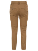 Dondup Perfect Slim Fit Cotton Gabardine Trousers