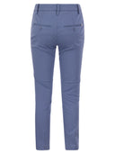 Dondup Perfect Slim Fit Cotton Gabardine Trousers