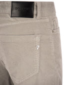 Dondup Koons pantaloni in velluto a strisce multipli con bottoni ingioiellati