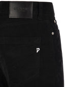 Dondup Koons Multi Striped Velvet Trousers With Jewelled Buttons