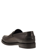 Doucal's leer penny loafer