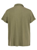 Majestic Short Sleeved Linen Polo Shirt