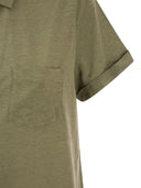 Majestic Short Sleeved Linen Polo Shirt