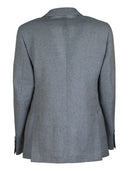 Lardini Single Breasted Two Button Jacket With Herringbone Pattern
