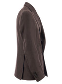 Tagliatore Double Breasted Jacket In Wool And Linen
