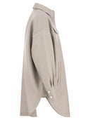 Herno Resort Shirt In Lightweight Boiled Wool