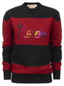 Marni Shetland Wool Sweater With Embroidered Logo