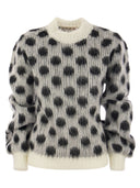 Maglione mohair spazzolato marni con pois