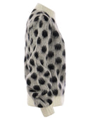 Maglione mohair spazzolato marni con pois