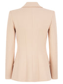 Elisabetta Franchi Double Stretch Crepe Single Breasted Jacket
