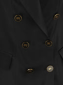 Giacca satinata Elisabetta Franchi con bottoni logorati