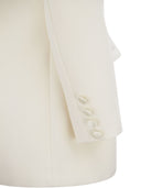 Elisabetta Franchi Double Breasted Jacket In Crepe And Satin