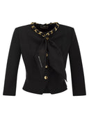 Elisabetta Franchi Giacca In Crêpe Con Catena Foulard