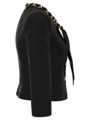 Elisabetta Franchi Giacca In Crêpe Con Catena Foulard