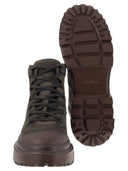 Hogan Greased Nubuck Leather Ankle Boot