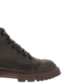Hogan Greased Nubuck Leather Ankle Boot
