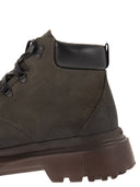 Hogan Greased Nubuck Leather Ankle Boot