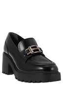 Hogan Moccasin With Metal H And Heel