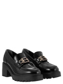 Hogan Moccasin With Metal H And Heel